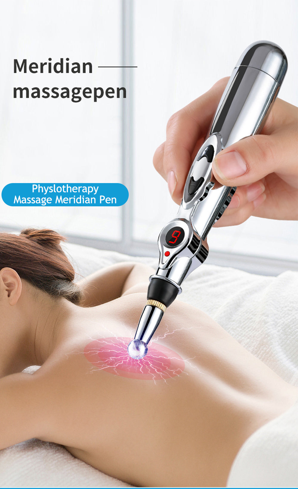 PEN D'ACUPUNCTURE ÉLECTRONIQUE - STYLO DE MASSAGE ÉNERGÉTIQUE DES MÉRIDIENS POUR LE SOULAGEMENT DE LA DOULEUR