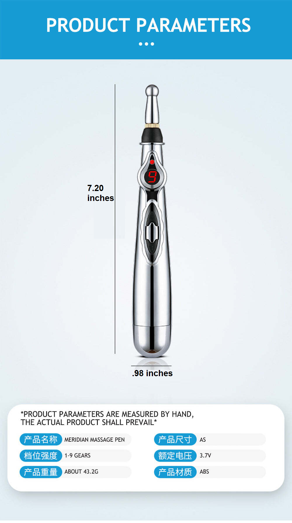 PEN D'ACUPUNCTURE ÉLECTRONIQUE - STYLO DE MASSAGE ÉNERGÉTIQUE DES MÉRIDIENS POUR LE SOULAGEMENT DE LA DOULEUR