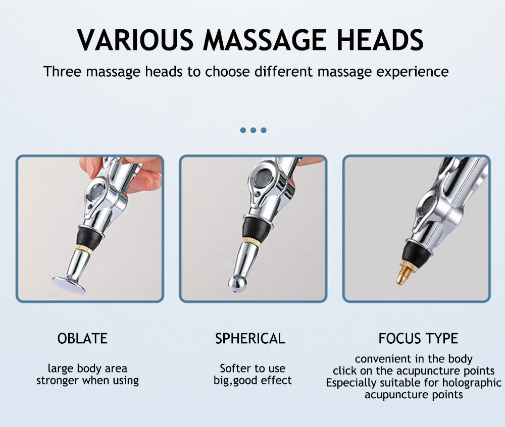 PEN D'ACUPUNCTURE ÉLECTRONIQUE - STYLO DE MASSAGE ÉNERGÉTIQUE DES MÉRIDIENS POUR LE SOULAGEMENT DE LA DOULEUR