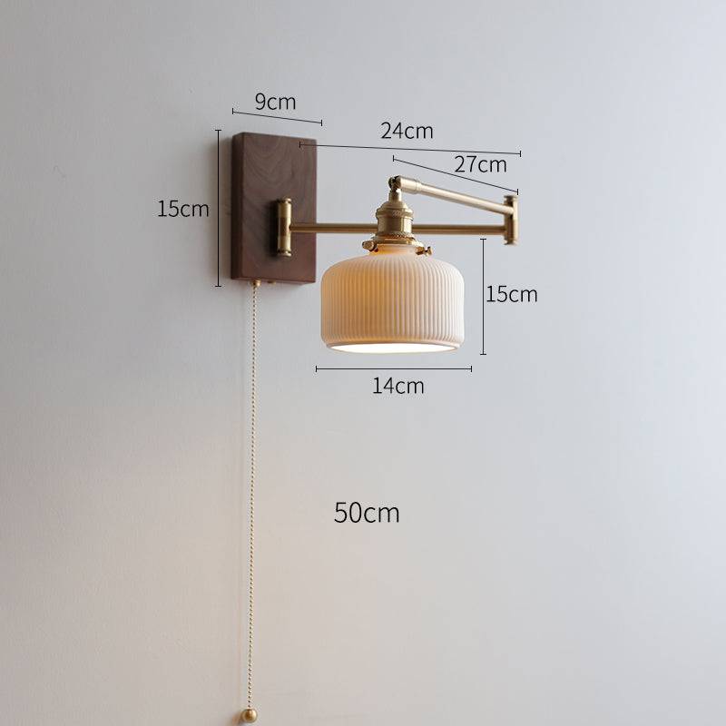 Applique Murale en Céramique avec Plaque en Bois