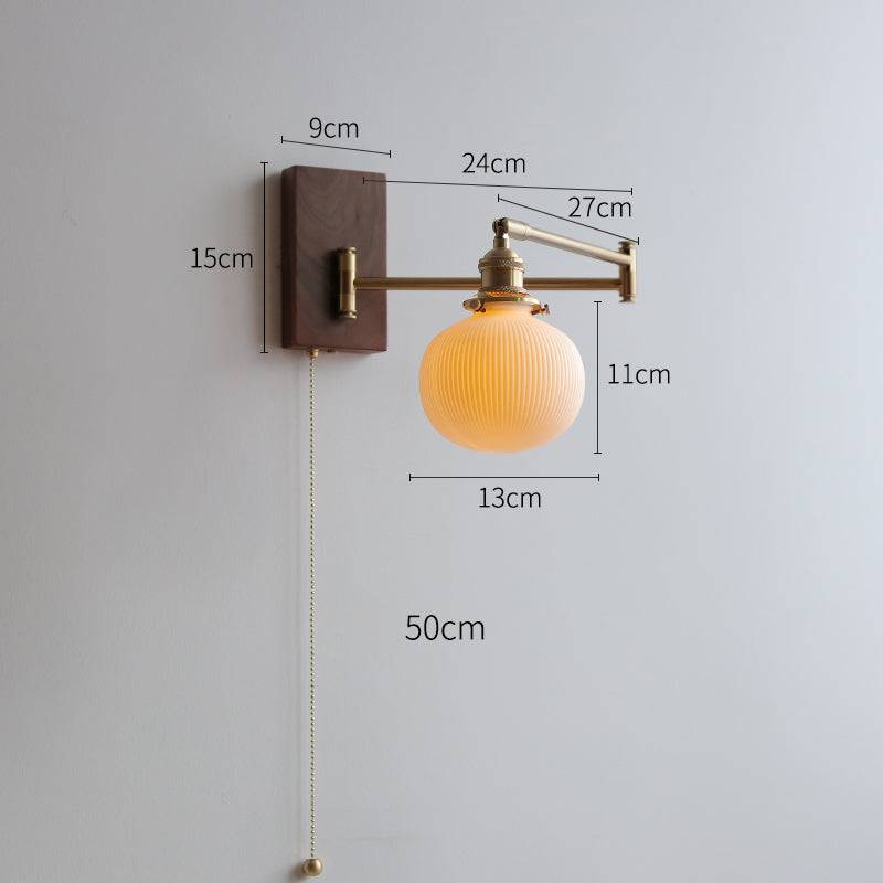Applique Murale en Céramique avec Plaque en Bois