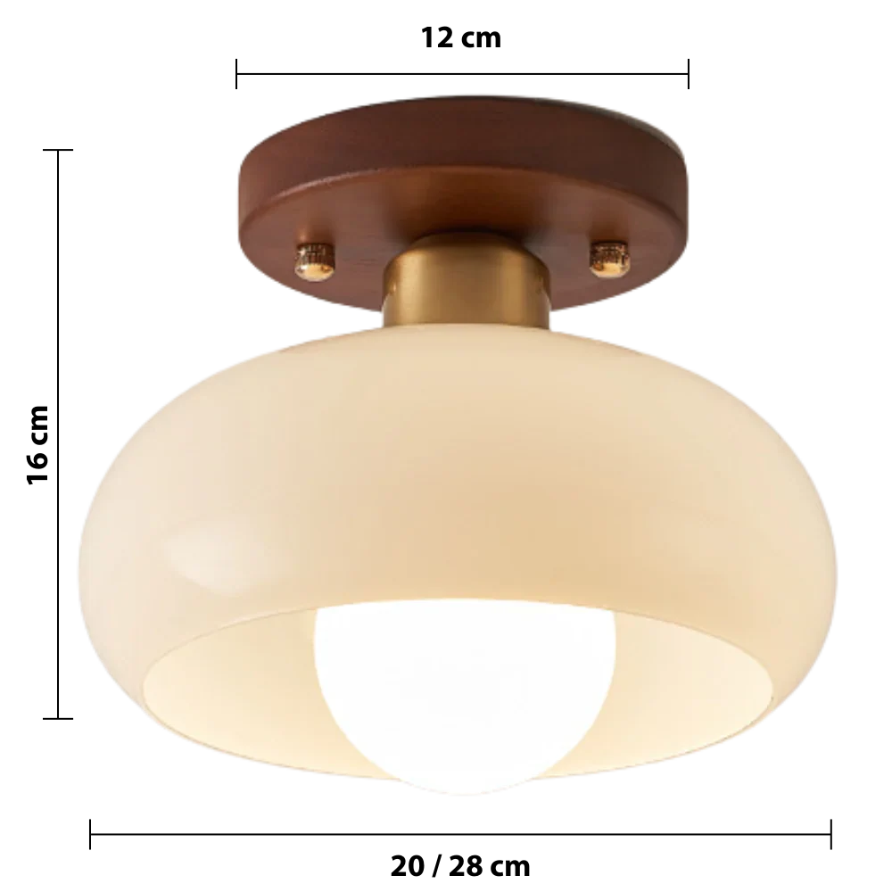 Élégante lampe de plafond Bauhaus couleur crème