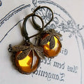 Boucles d'oreilles pendantes en pierre de lune libellule élégante