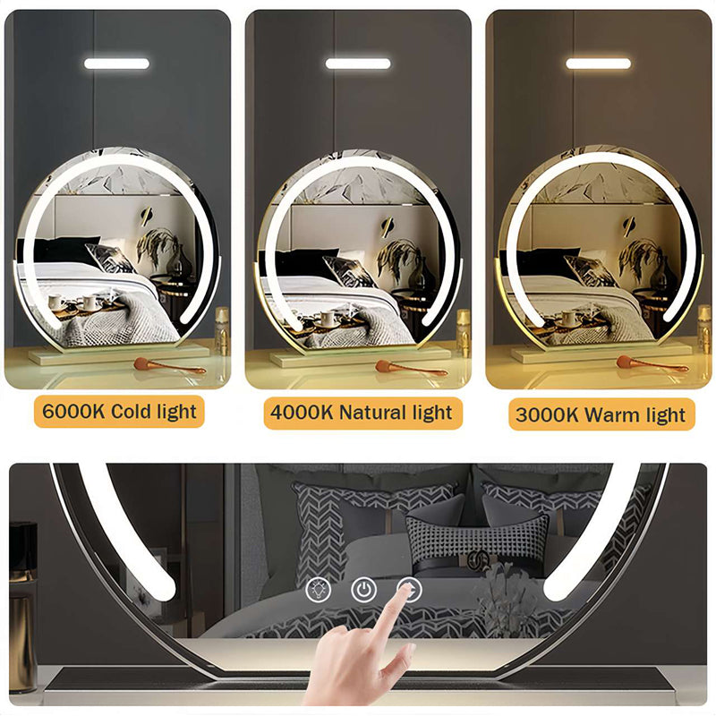 Miroir de Maquillage LED Intelligent avec Contrôle Tactile