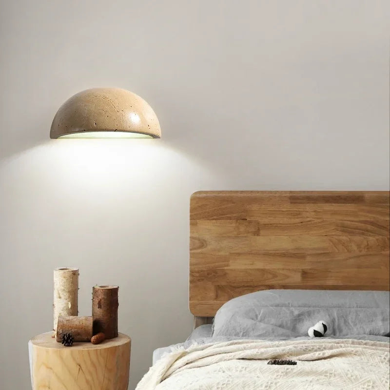 Applique Murale LED Élégante en Pierre avec Efficacité Énergétique