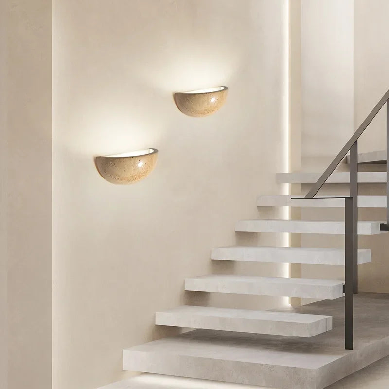 Applique Murale LED Élégante en Pierre avec Efficacité Énergétique