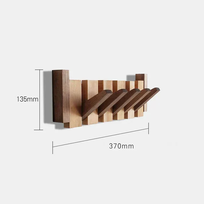 Porte-manteau élégant en bois à fixer au mur