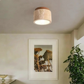 Radia | Lampe de Plafond Japonaise | Marbre & Bois | Design Moderne