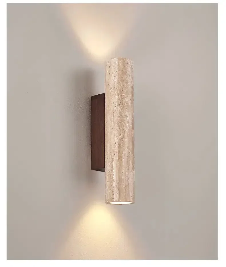 Applique Murale | Éclairage Élégant | Design en Travertin