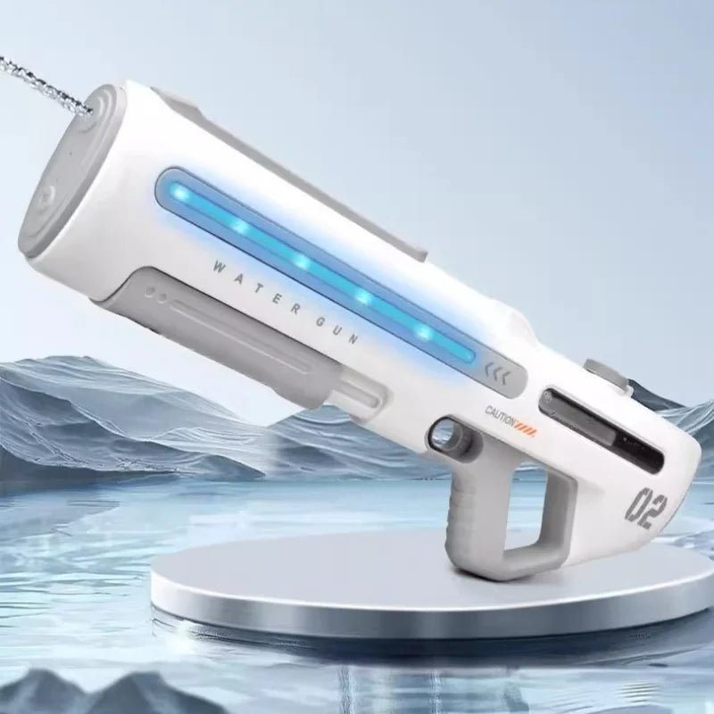 Pistolet à Eau Puissant avec LED - Blanc ou Gris