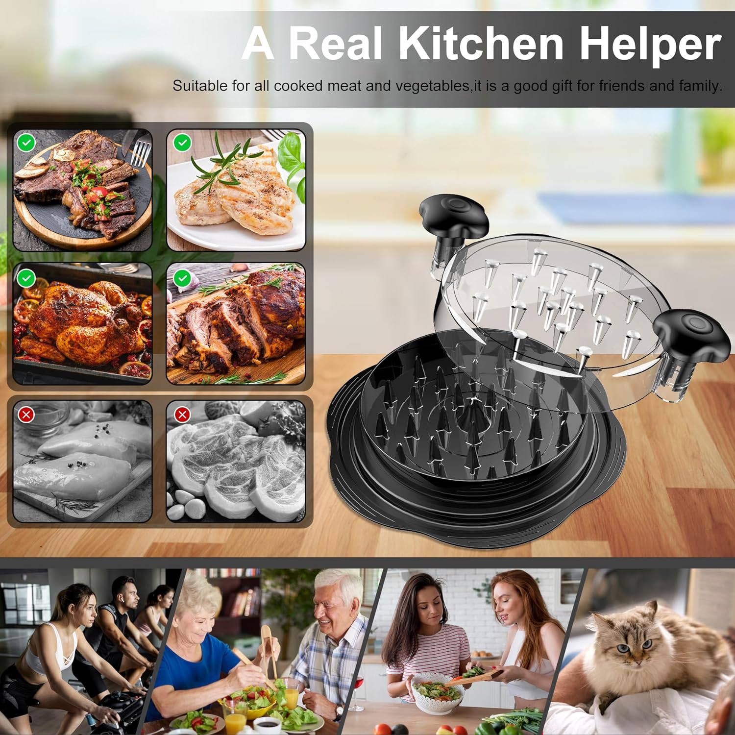 Outil Ergonomique pour Effilocher le Poulet - ErgoShredder