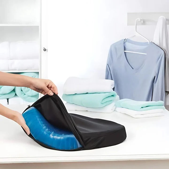 Coussin de Siège en Gel Ergonomique – Soulage la Douleur au Dos et au Coccyx