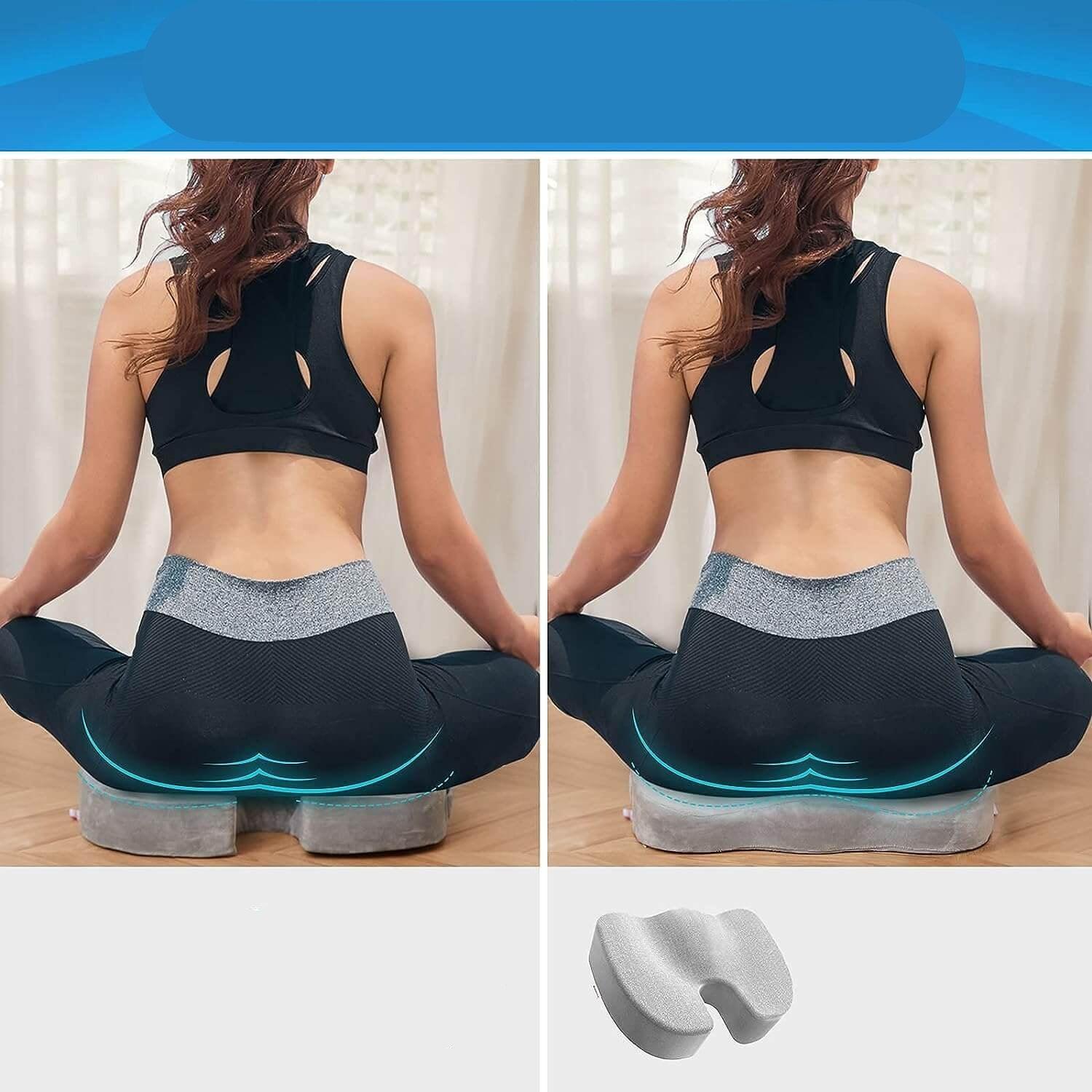 Coussin de Siège Orthopédique - Ergonomique | Confortable | Soutien Lombaire