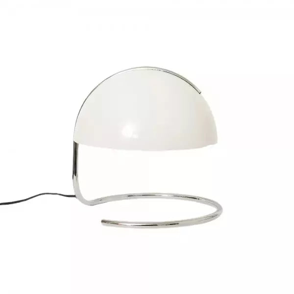 Lampe de table postmoderne en métal et verre
