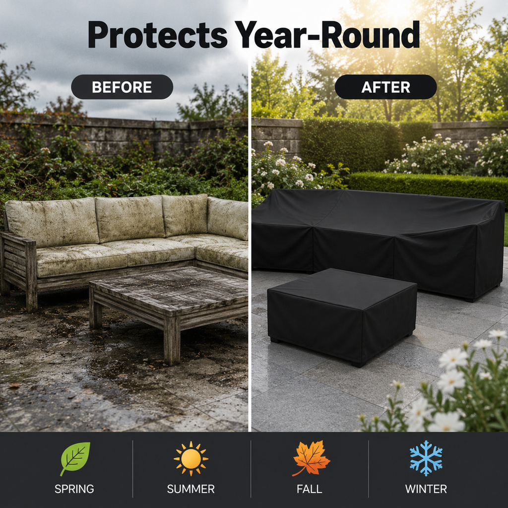 EVERDRAPE - Housse de mobilier avec protection UV et pluie pour mobilier de jardin