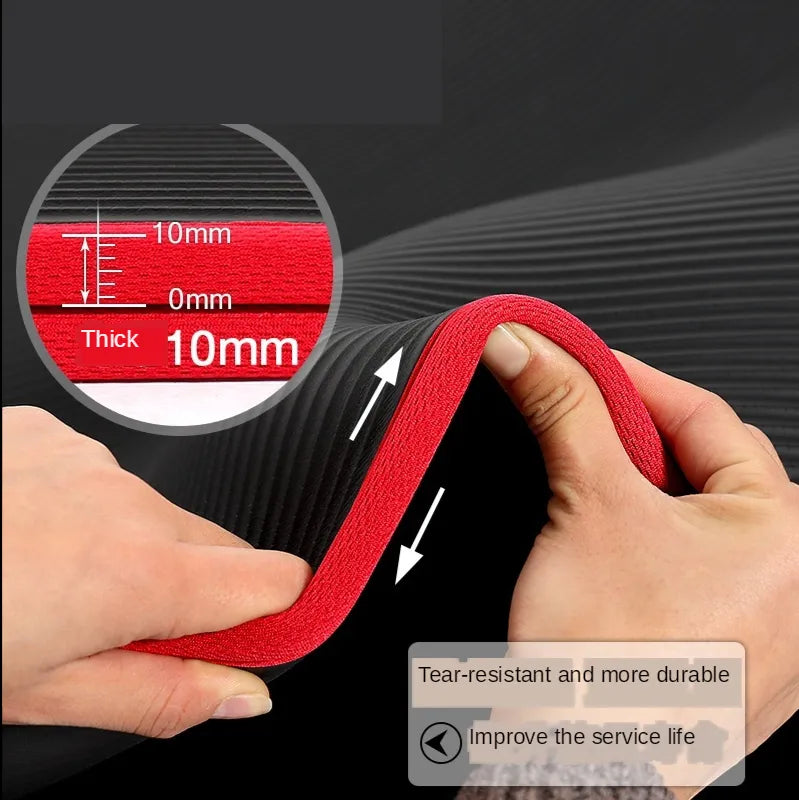 Skanto | Tapis de Yoga FlexiMat | Épaisseur supplémentaire de 10 mm anti-dérapant | 183×61 cm
