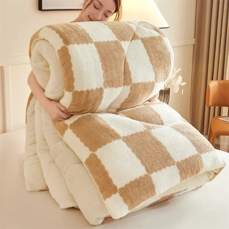 Couverture Pondérée en Quilt Épais et Confortable pour l'Hiver
