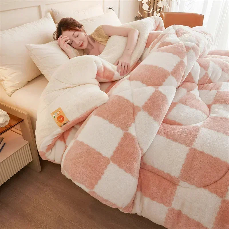 Couverture Pondérée en Quilt Épais et Confortable pour l'Hiver