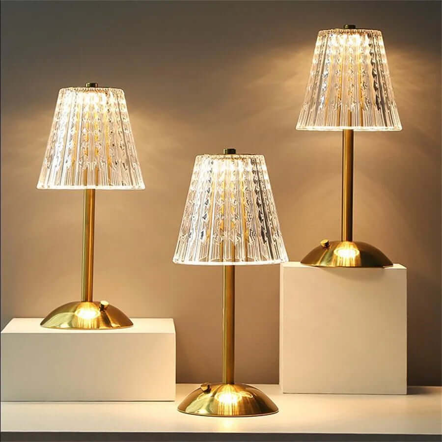 Lampe de Table en Cristal Activée par Tactile