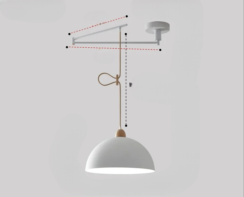 Lampe de Plafond Moderne avec Bras Lumineux Réglables pour un Éclairage Flexible