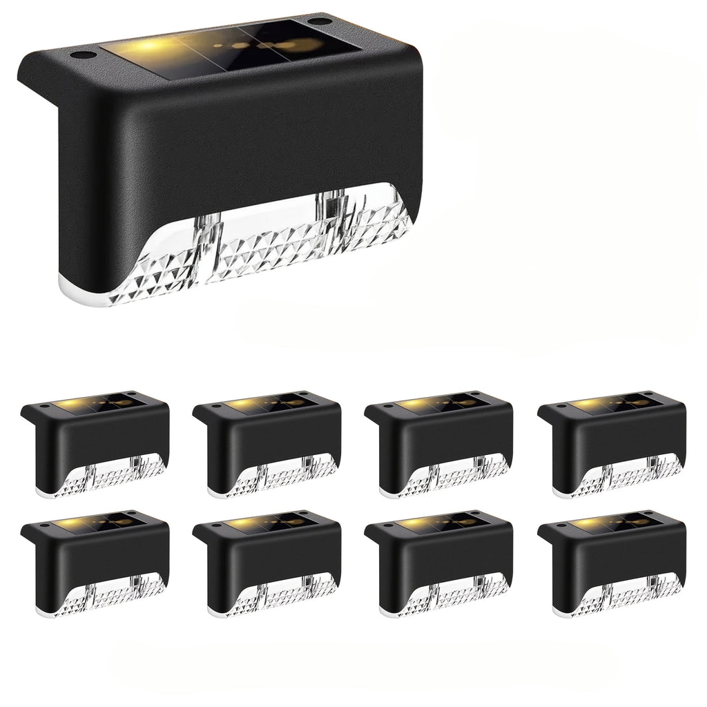 GLIMVISTA - 8pcs Lampes Solaires de Jardin Étanches pour Clôtures et Chemins