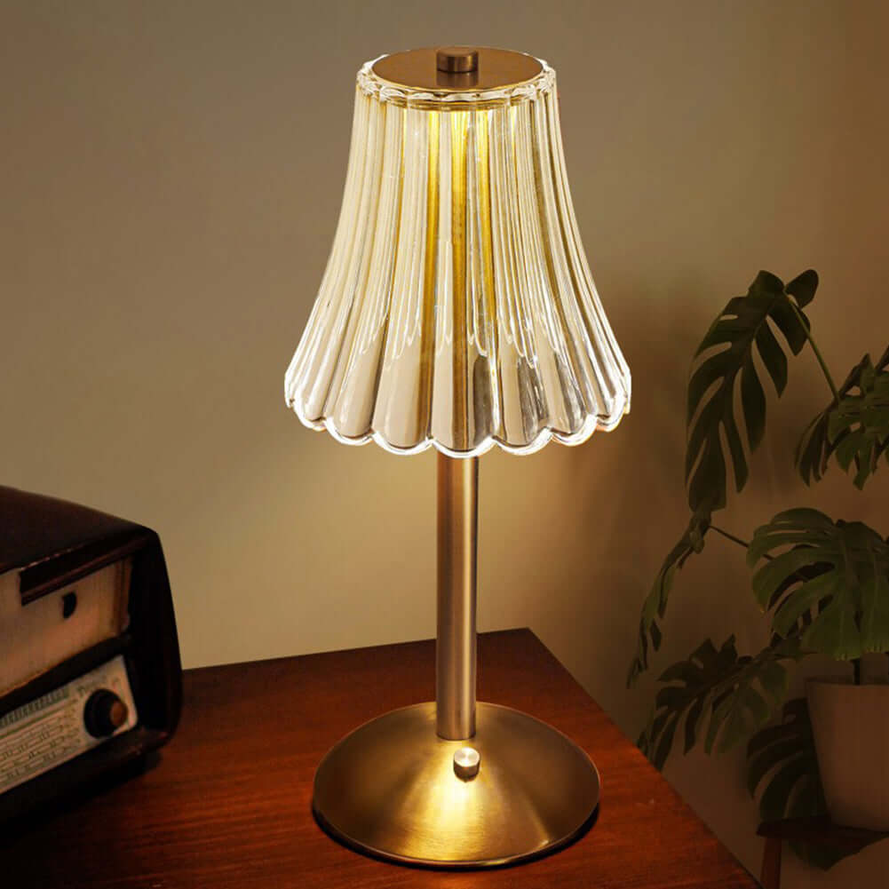 Lampe de Table en Cristal Activée par Tactile