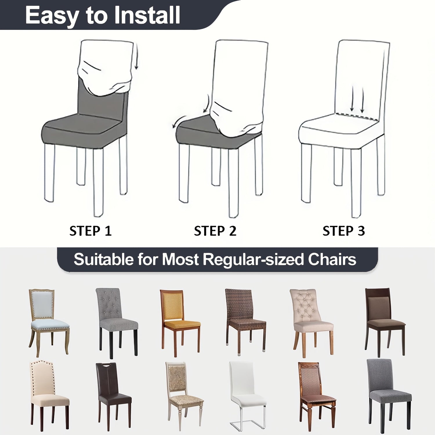 POLARFIT – Housses Élastiques Modernes pour Protection des Chaises Douces