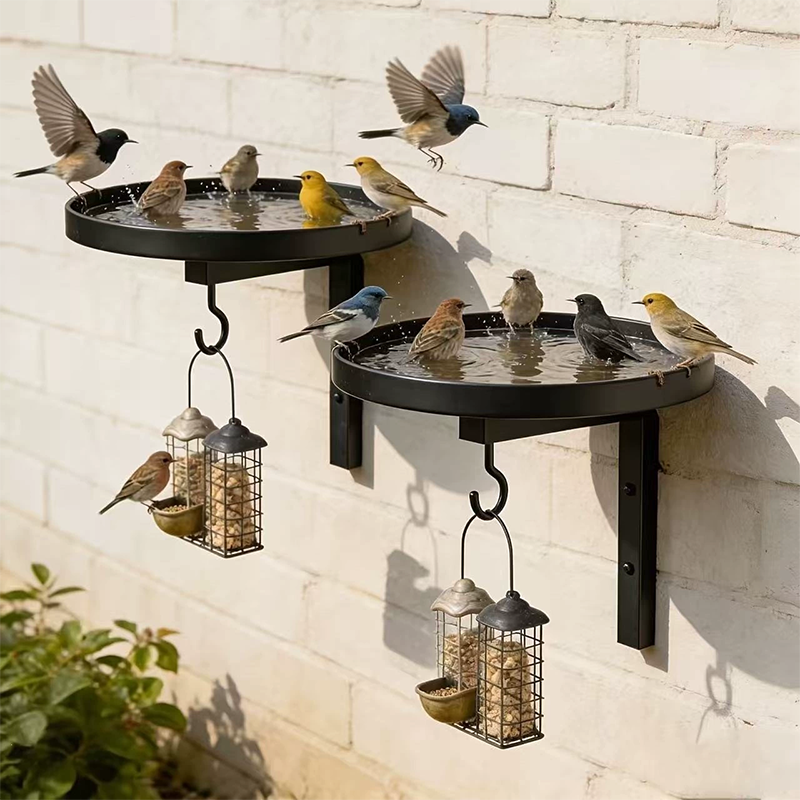 BirdHaven™ | Fontaine à oiseaux murale avec crochet