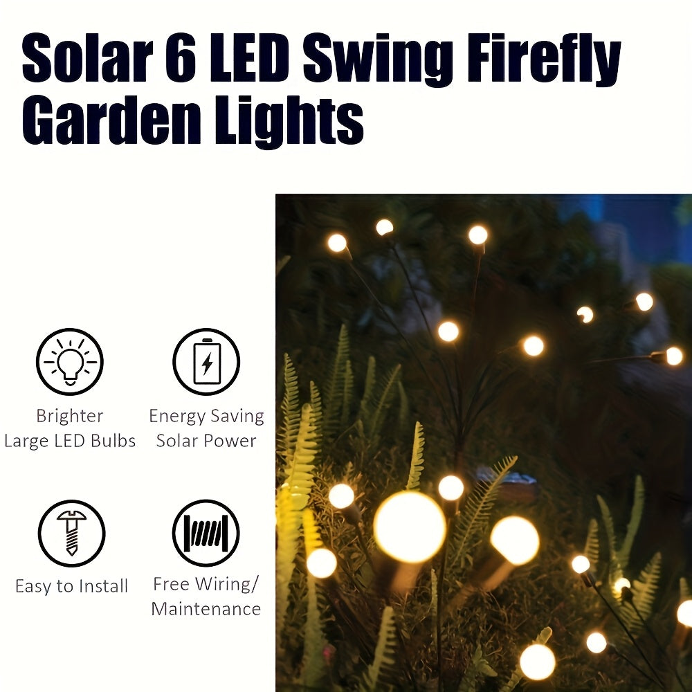 NIGHTFLARE - Lampes solaires LED Firefly de 6/8/10, décoration de festival et de jardin