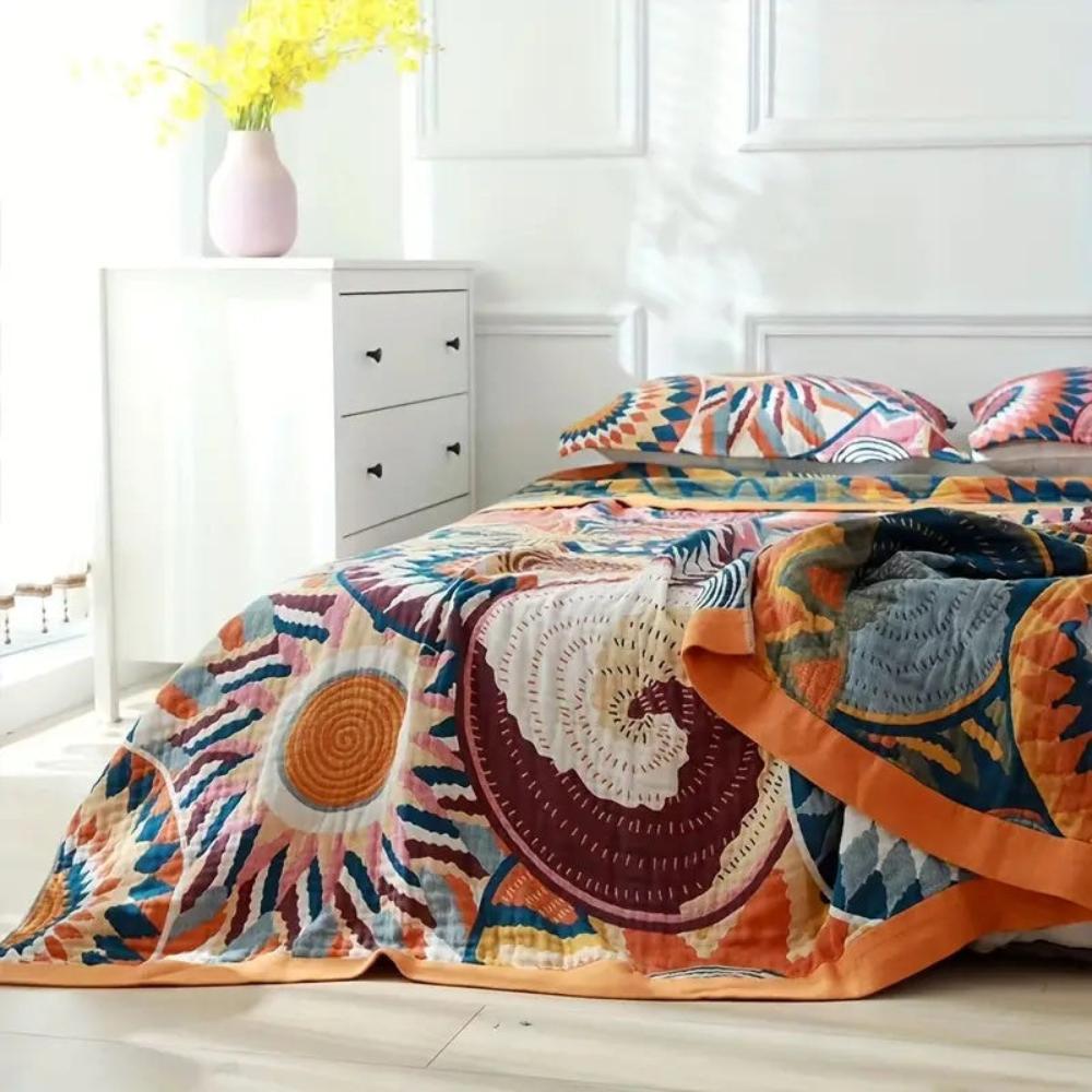 Couverture en Coton Nordic Sunburst