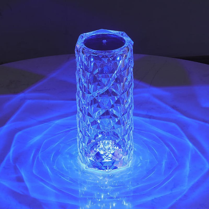 DiamondDazzle™ - Lampe de table en cristal diamant avec 16 couleurs de rayons de rose