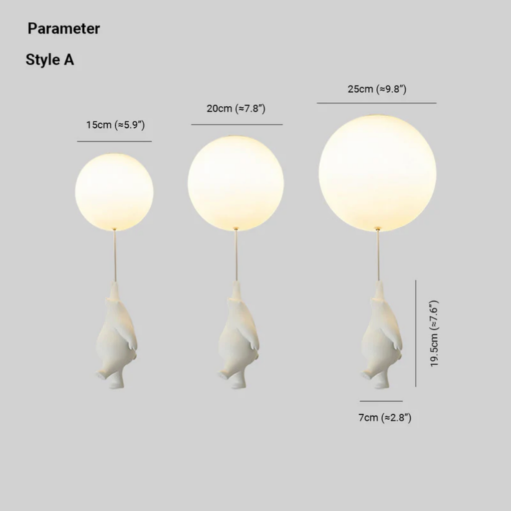 Luminaires de Plafond Fateh Luminaires Suspendus Ours Ballon