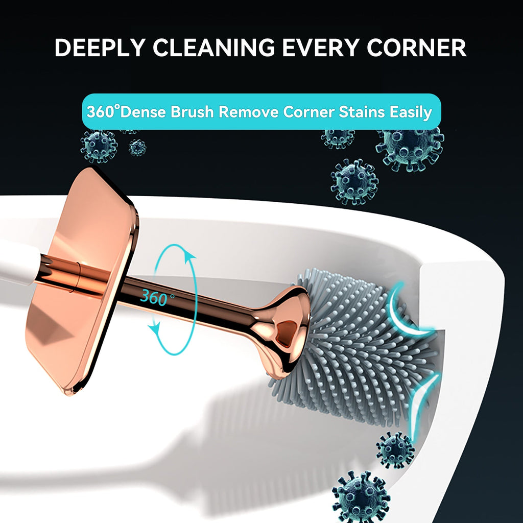 BATHORIA - Brosse de Nettoyage de Salle de Bain Moderne avec Support Durable