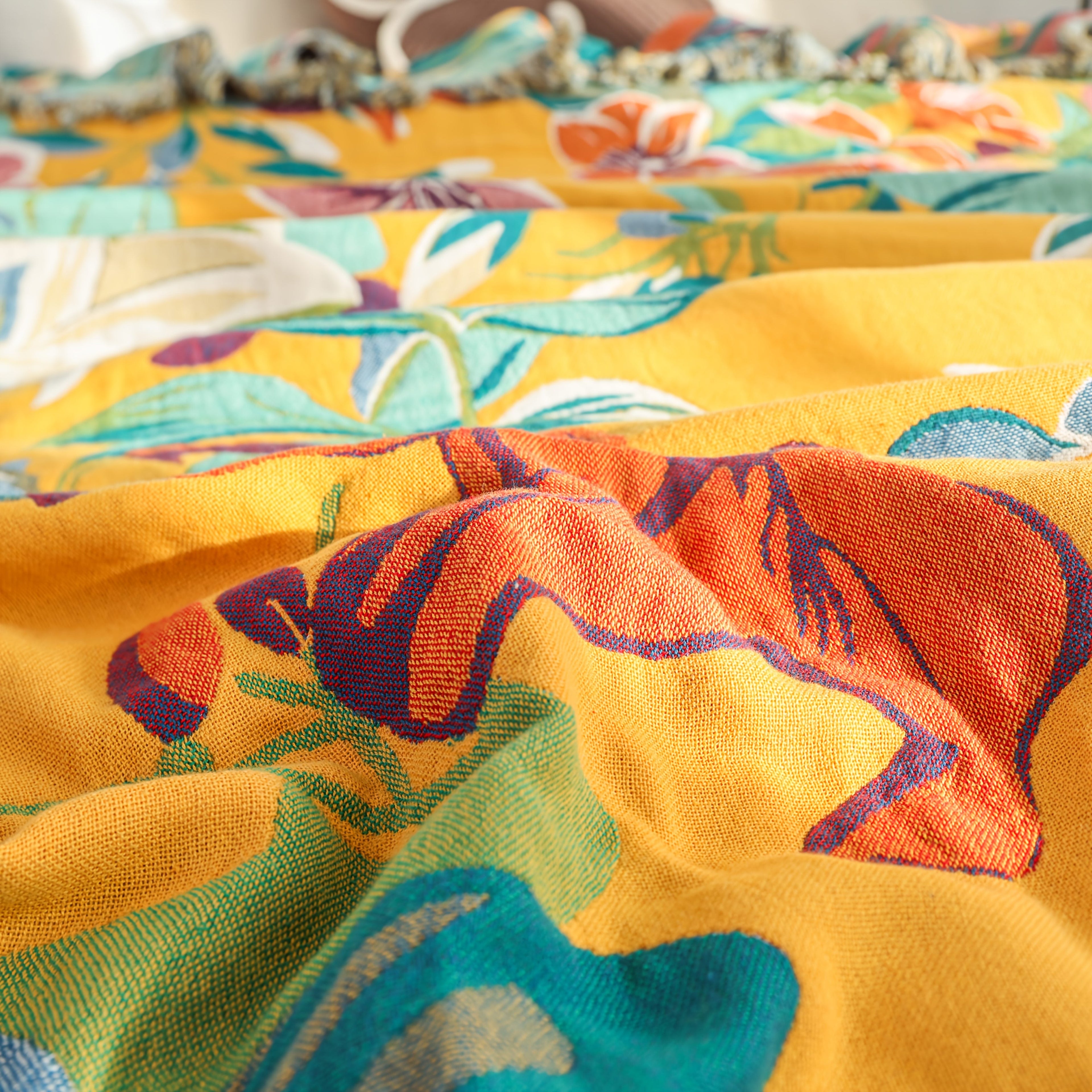 PUREBLOOM – Couverture d'été en coton jacquard respirant pour un sommeil frais et confortable