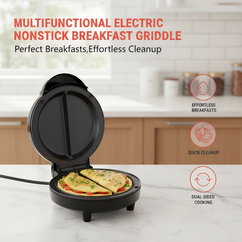 DualCook™ – Appareil de petit-déjeuner à double face pour des matins sans effort, rapides et sans stress [50 % de réduction]