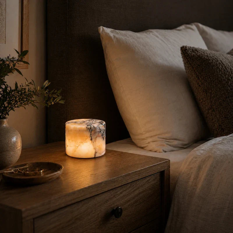 Lampe de table en marbre rechargeable avec toucher