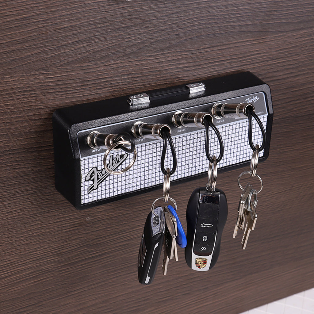 Keyamp Porte-clés | Design amplificateur de guitare | Tableau mural porte-clés avec entrées Jack