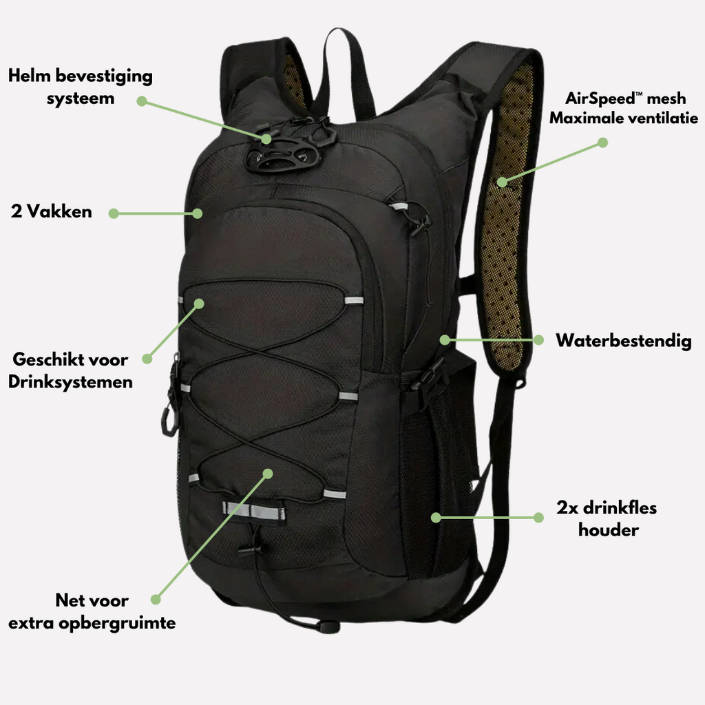 Sac à dos de vélo étanche et léger | Bleu/Noir