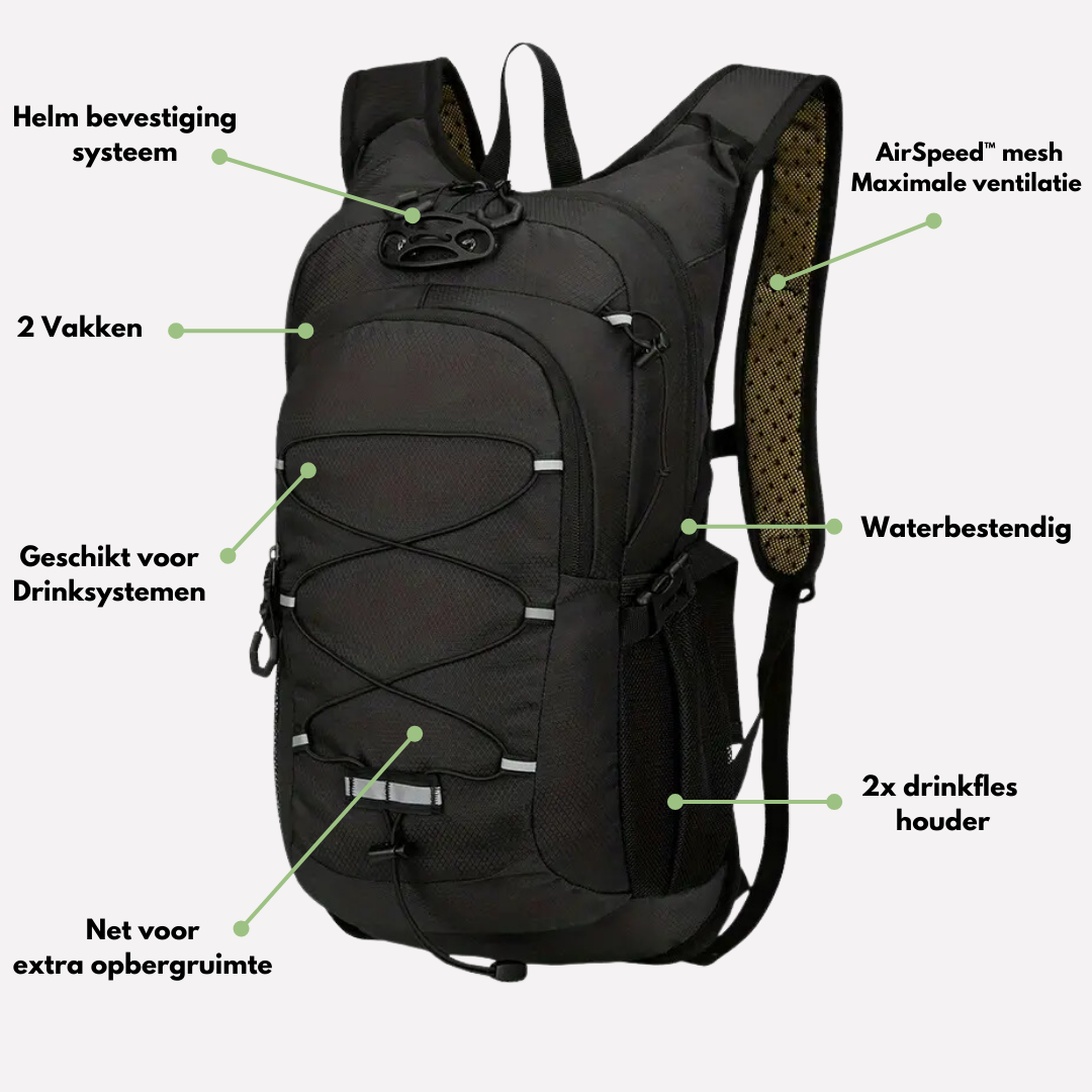 Sac à dos de vélo étanche et léger | Bleu/Noir