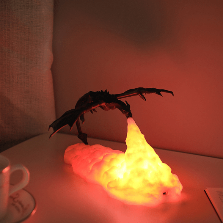 Lampe de Nuit 3D Dragon de Feu