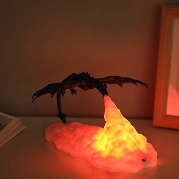 Lampe de Nuit 3D Dragon de Feu