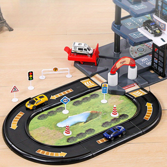Set de Jeu Garage FirePark - Jouer Avec Camion de Pompiers + Étages