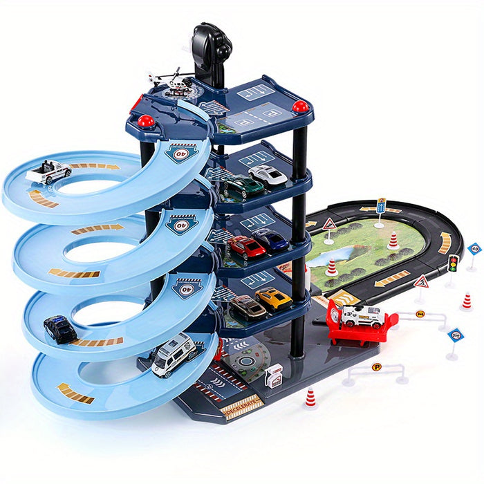 Set de Jeu Garage FirePark - Jouer Avec Camion de Pompiers + Étages
