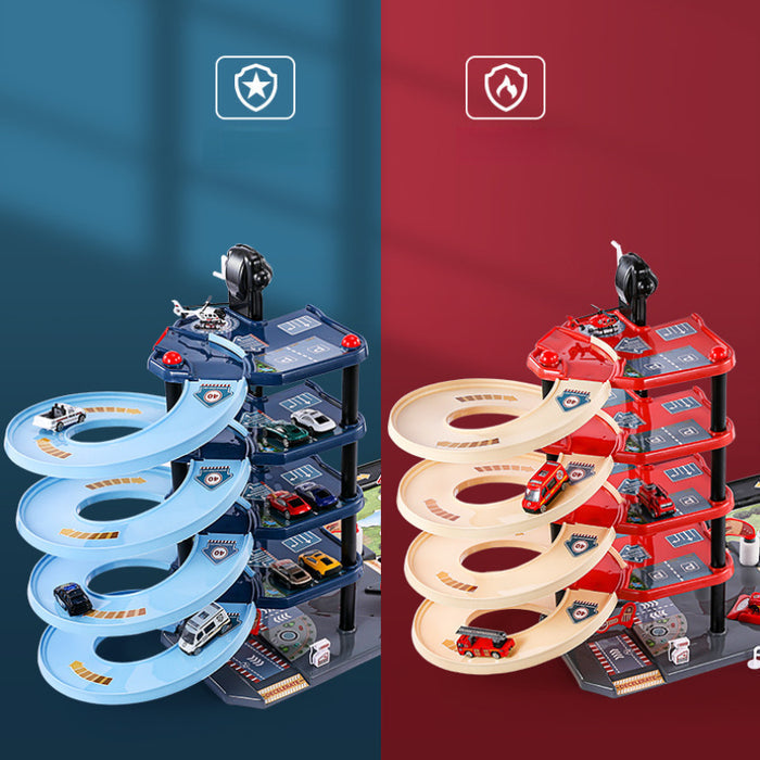 Set de Jeu Garage FirePark - Jouer Avec Camion de Pompiers + Étages