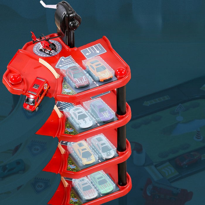 Set de Jeu Garage FirePark - Jouer Avec Camion de Pompiers + Étages