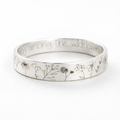Lenora - Bague florale gravée