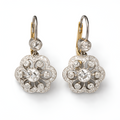 Madelyn - Boucles d'oreilles pendantes à motif floral vintage