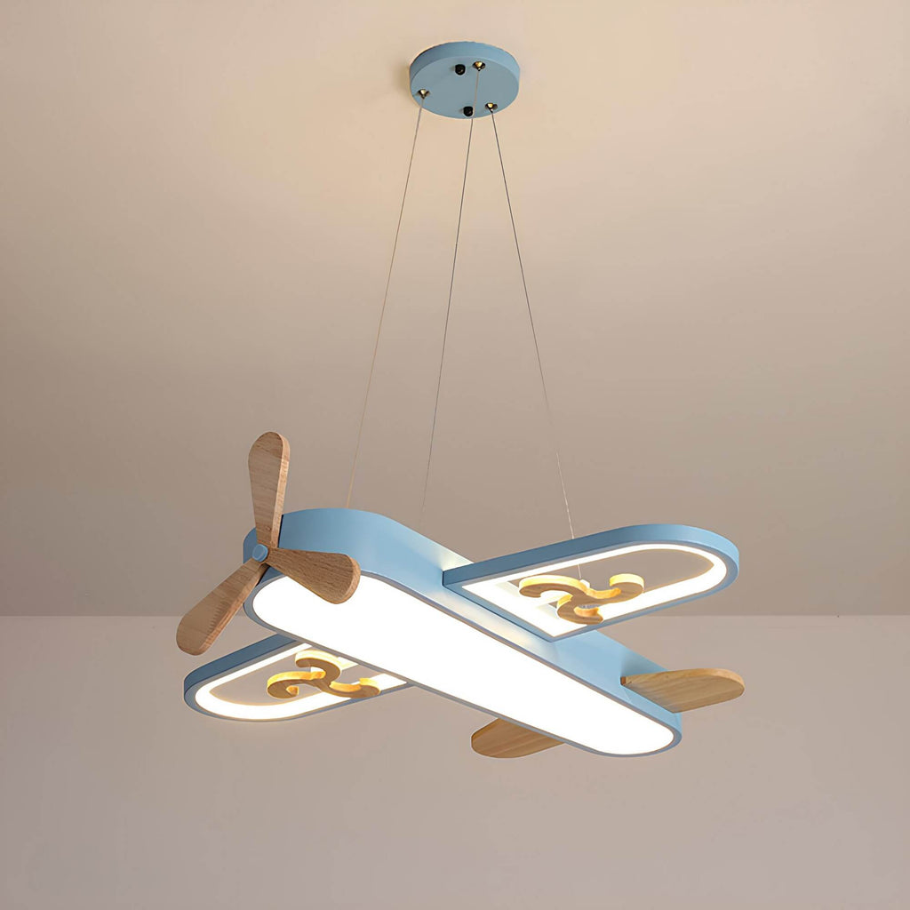 Charmante suspension LED en forme d'avion pour enfants