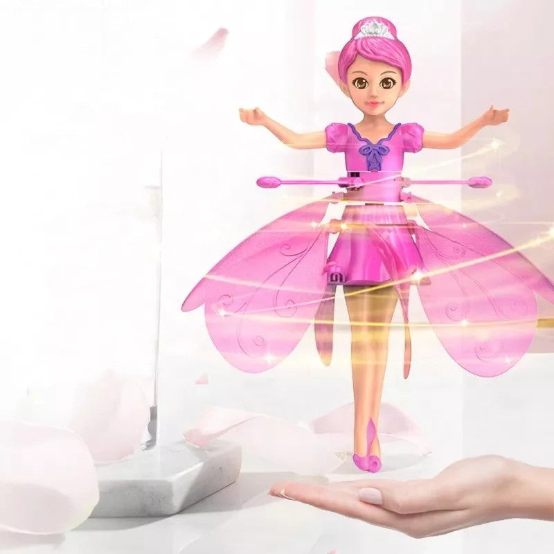 POUPÉE VOLANTE AVEC LUMIÈRE - SIMULATION DE DANSE & CONTRÔLE PAR GESTES - JOUET MAGIQUE VOLANT POUR ENFANTS