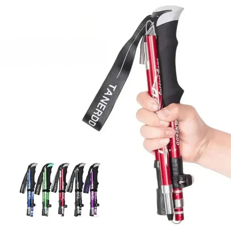 Bâton de Trekking en Aluminium Pliable pour des Randonnées Sans Effort